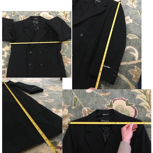 PIERRE CARDIN 100% Wool Double-Breasted Long Winter Mens Coat - Picture 2 of 16